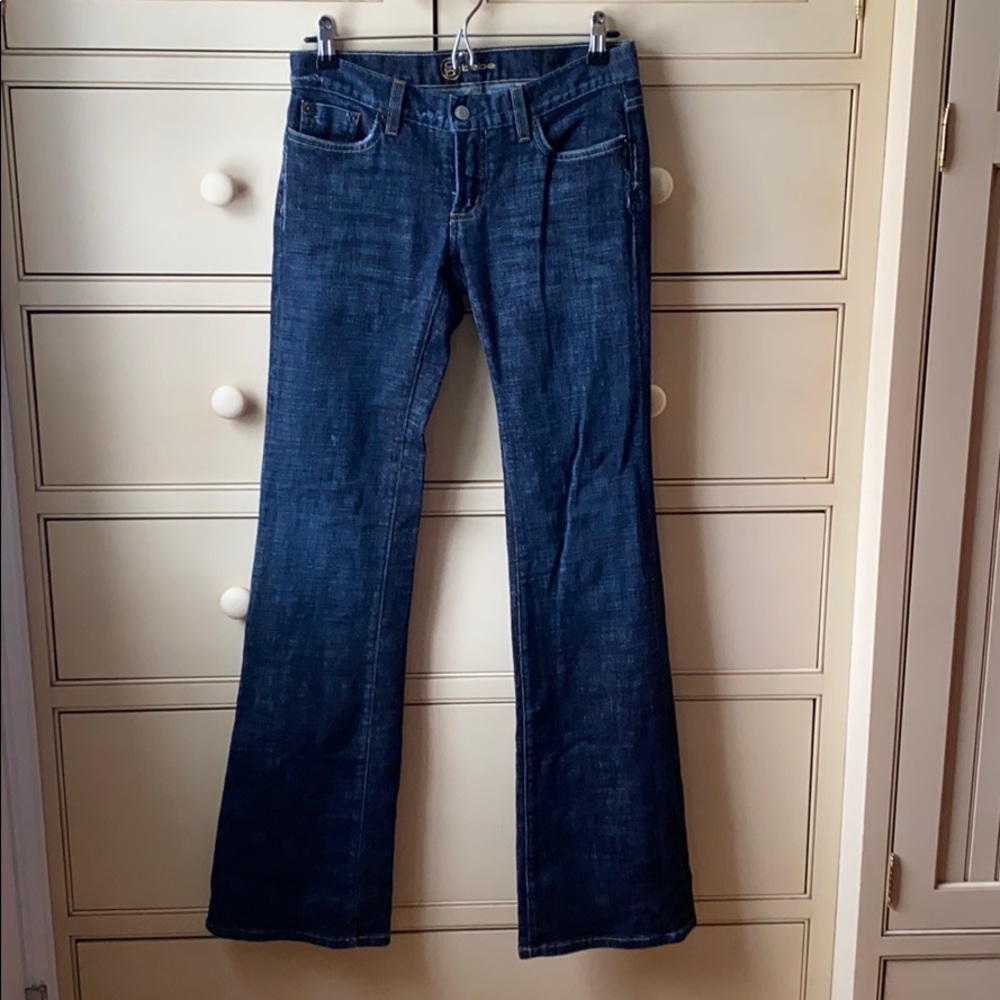 Bebe Dark Wash Flared Jeans Sz 27